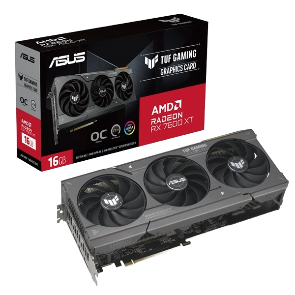 ASUS Radeon RX 7600 XT TUF OC 16GB GDDR6 Graphics Card